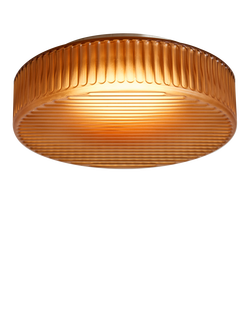 MADE Alma Flush Ceiling Light, Amber, Amber