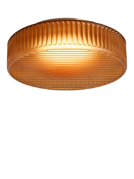 MADE Alma Flush Ceiling Light, Amber, Amber
