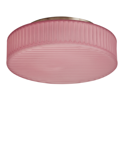 MADE Alma Flush Ceiling Light, Pink - view 2, Pink