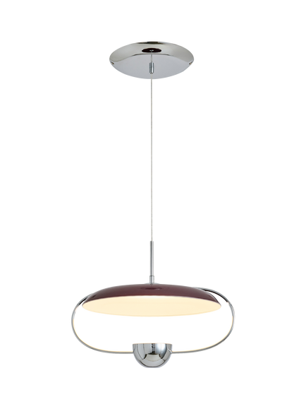 MADE Brando Pendant Ceiling Light, Brown/Chrome, Brown