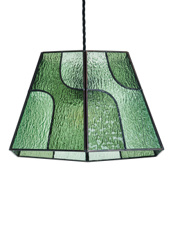 MADE Delmar Glass Shade Easyfit Ceiling Light, Green - view 2, Green