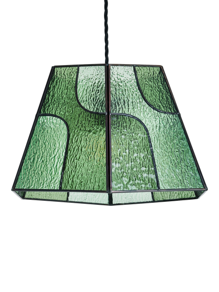 MADE Delmar Glass Shade Easyfit Ceiling Light, Green - view 2, Green