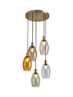 MADE Isla 5 Lamp Cluster Pendant Ceiling Light, Multi, Multi