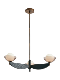 MADE Layla 3 Arm Pendant Ceiling Light, Black, Black