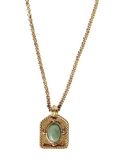 By Alona Aiden Aventurine Necklace, Gold / Green, Gold