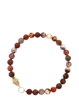 By Alona Joni Beaded Shell Necklace, Gold Jade