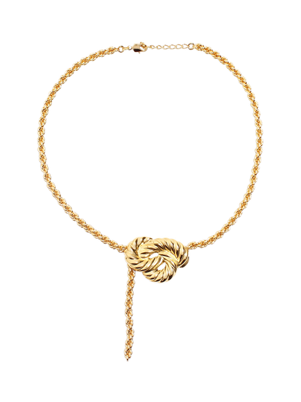By Alona Ursula Braided Necklace, Gold, Gold