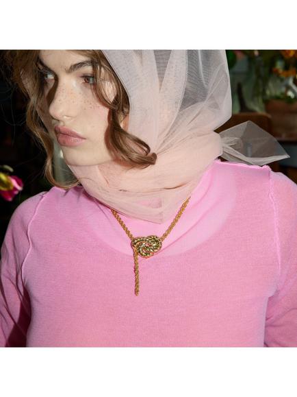 By Alona Ursula Braided Necklace, Gold - view 2, Gold