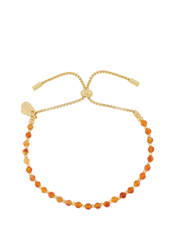 Estella Bartlett Courage Wellness Amelia Carnelian Beaded Bracelet, Gold, Gold