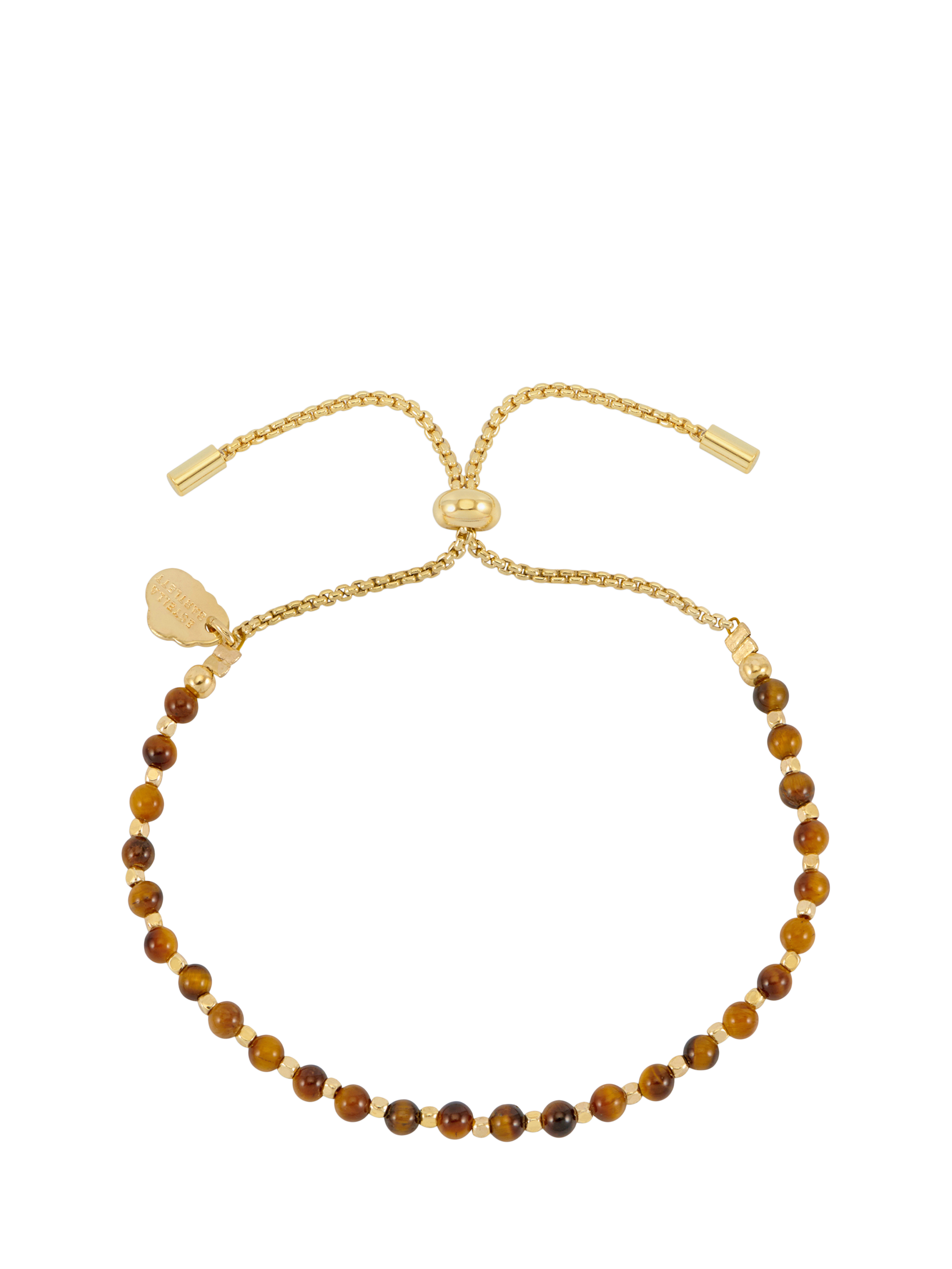 Product image 1 of 3, which shows Estella Bartlett Focus Tigers Eye Bracelet, Gold