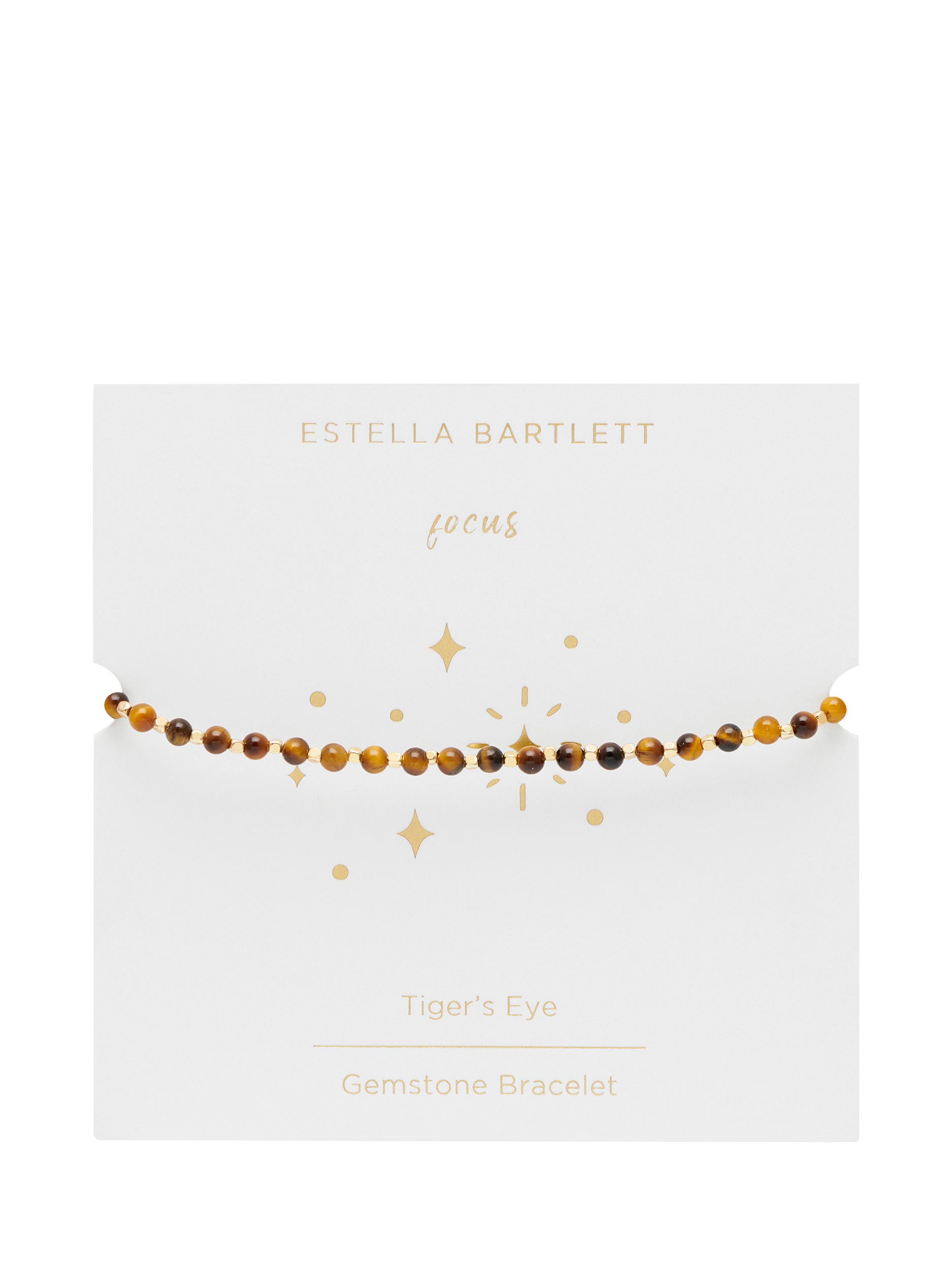 Product image 2 of 3, which shows Estella Bartlett Focus Tigers Eye Bracelet, Gold