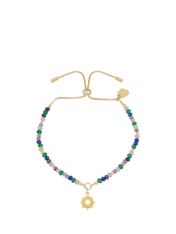 Estella Bartlett Shine Bright Faceted Sunburst Beaded Bracelet, Gold, Gold