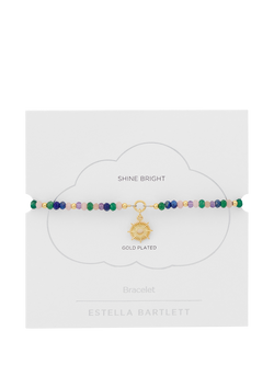 Estella Bartlett Shine Bright Faceted Sunburst Beaded Bracelet, Gold - view 2, Gold