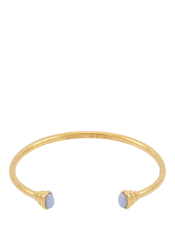 Estella Bartlett THE EDIT Cabochon Chalcedony Open Bangle, Gold, Gold
