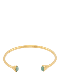 Estella Bartlett THE EDIT Cabochon Aventurine Open Bangle, Gold, Gold