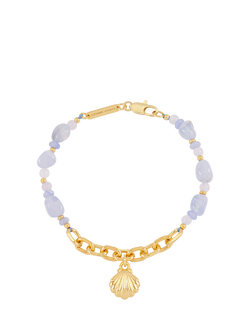 Estella Bartlett The Edit Seashell Charm Bracelet, Gold, Gold