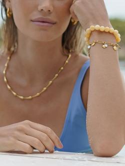 Estella Bartlett THE EDIT Coin and Pearl Chain Bracelet, Gold - view 2, Gold