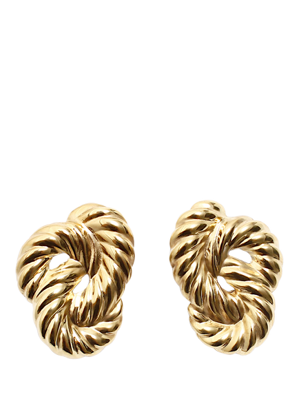 By Alona Lolita Braided Earrings, Gold, Gold