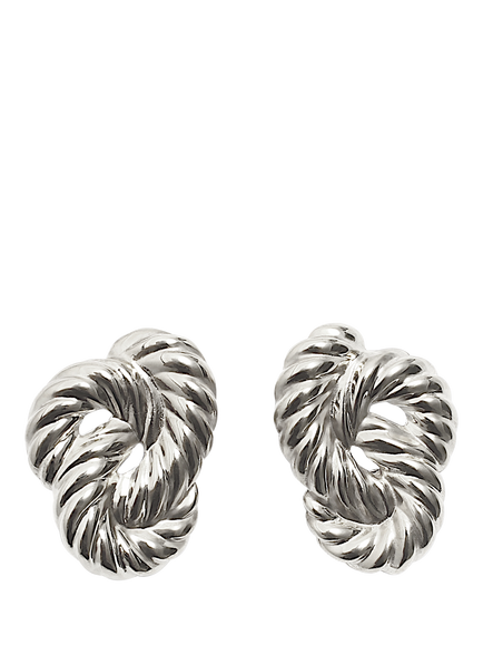 By Alona Lolita Braided Earrings, Silver, Silver
