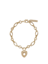 TUTTI Chunky Chain Heart Bracelet, Gold