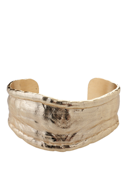 TUTTI Statement Open Cuff Bangle, Gold