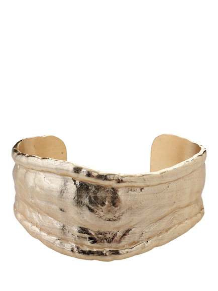 TUTTI Statement Open Cuff Bangle, Gold