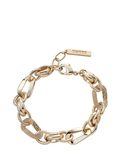 TUTTI Flat Waved Chain, Gold, Gold