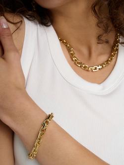 TUTTI Square Link Chain Bracelet, Gold - view 2, Gold