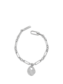 TUTTI Disc Pendant Chain Bracelet, Silver, Silver