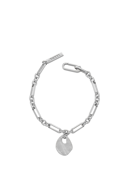 TUTTI Disc Pendant Chain Bracelet, Silver, Silver