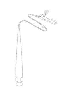 Estella Bartlett Shine Bright Oval Link Chain Necklace, Silver, Silver