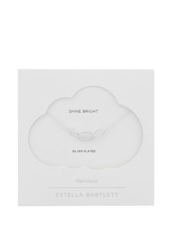 Estella Bartlett Shine Bright Oval Link Chain Necklace, Silver - view 2, Silver