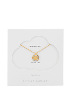 Estella Bartlett Seashell Kisses Mother of Pearl Seashell Pendant Necklace, Gold, Gold