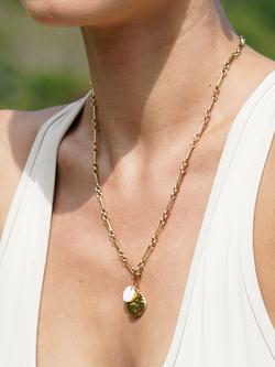 Estella Bartlett THE EDIT Coin and Pearl Pendant Necklace, Gold - view 2, Gold