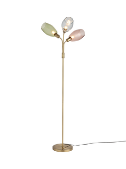 MADE Isla 3 Arm Glass Shade Floor Lamp, Multi, Multi