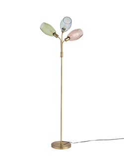 MADE Isla 3 Arm Glass Shade Floor Lamp, Multi - view 2, Multi