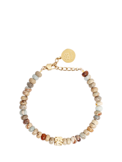By Alona Dunaway Beaded Bracelet, Gold / Jasper, Gold / Jasper