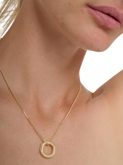 TUTTI Ring Pendant Necklace, Gold - view 2, Gold