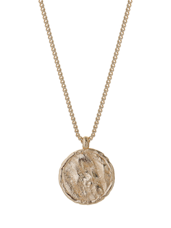 TUTTI Textured Disc Pendant Necklace, Gold