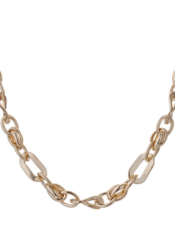 TUTTI Flat Waved Chain Necklace, Gold, Gold