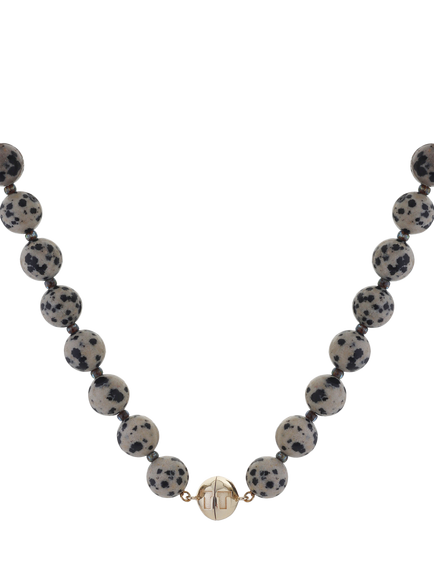 TUTTI Dalmatian Jasper Beaded Necklace, Multi