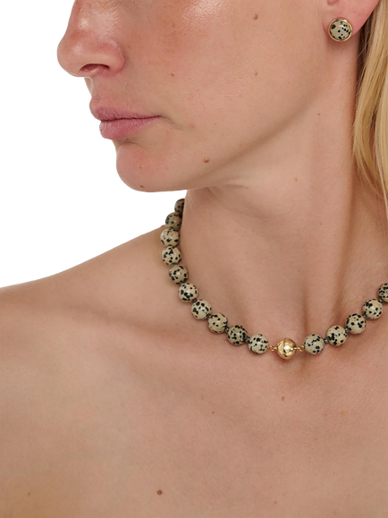TUTTI Dalmatian Jasper Beaded Necklace - view 2, Multi