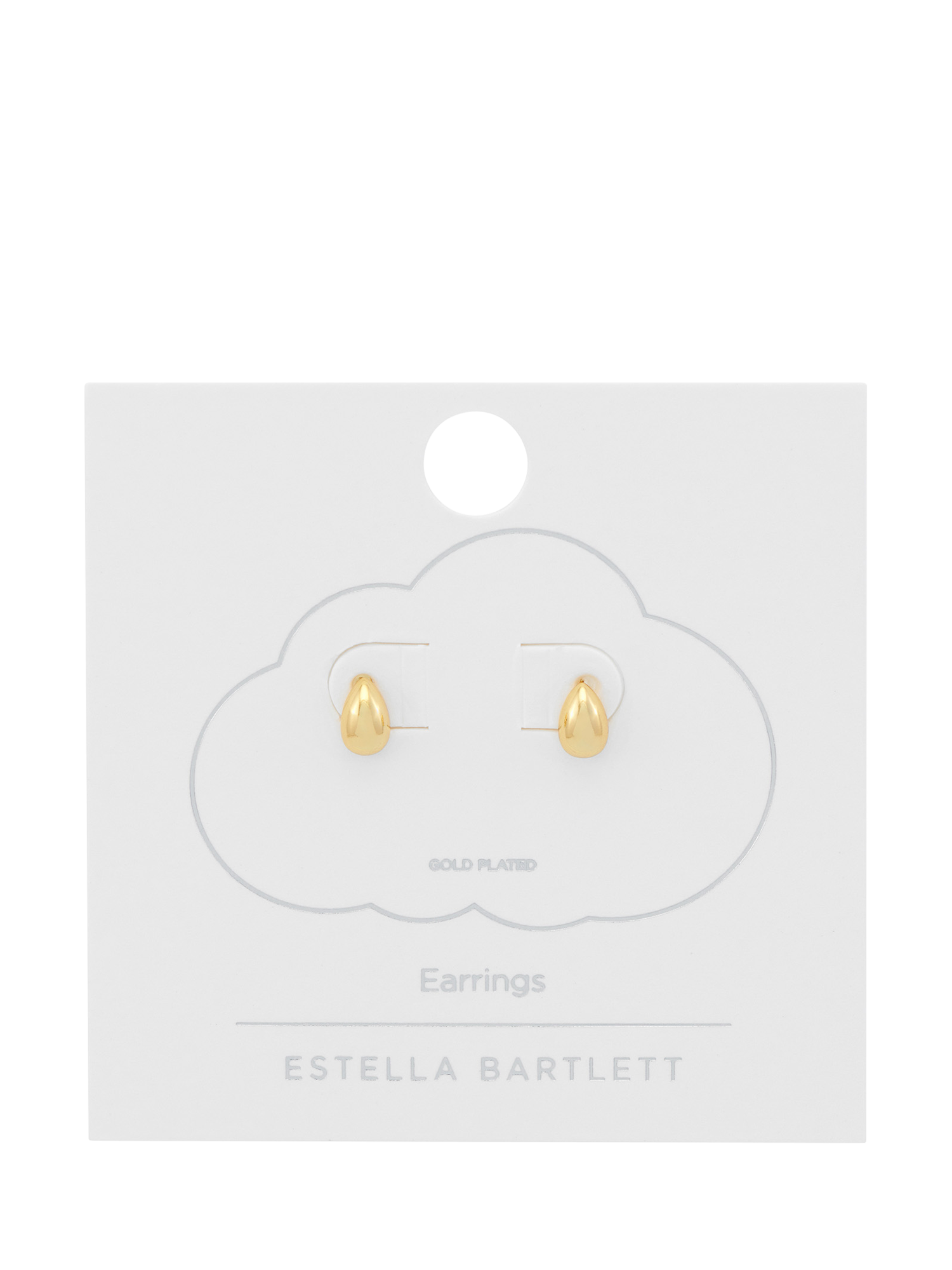Product image 3 of 3, which shows Estella Bartlett Mini Teardrop Stud Earrings, Gold