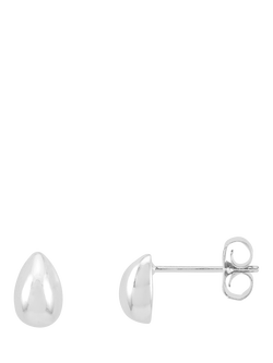 Estella Bartlett Mini Teardrop Stud Earrings, Silver, Silver