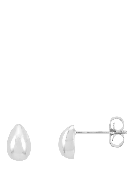 Estella Bartlett Mini Teardrop Stud Earrings, Silver, Silver