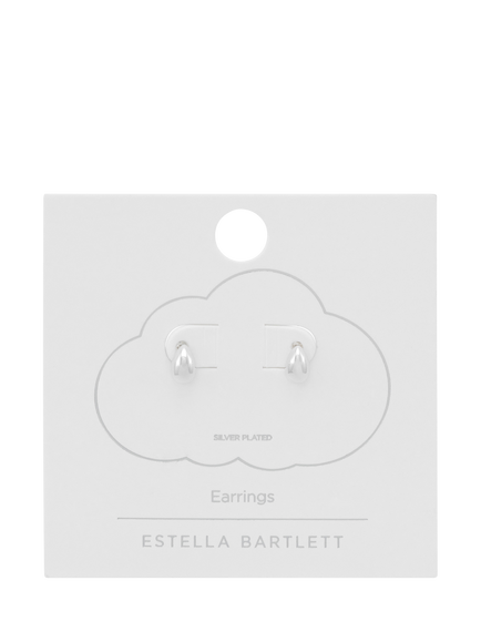 Estella Bartlett Mini Teardrop Stud Earrings, Silver - view 2, Silver
