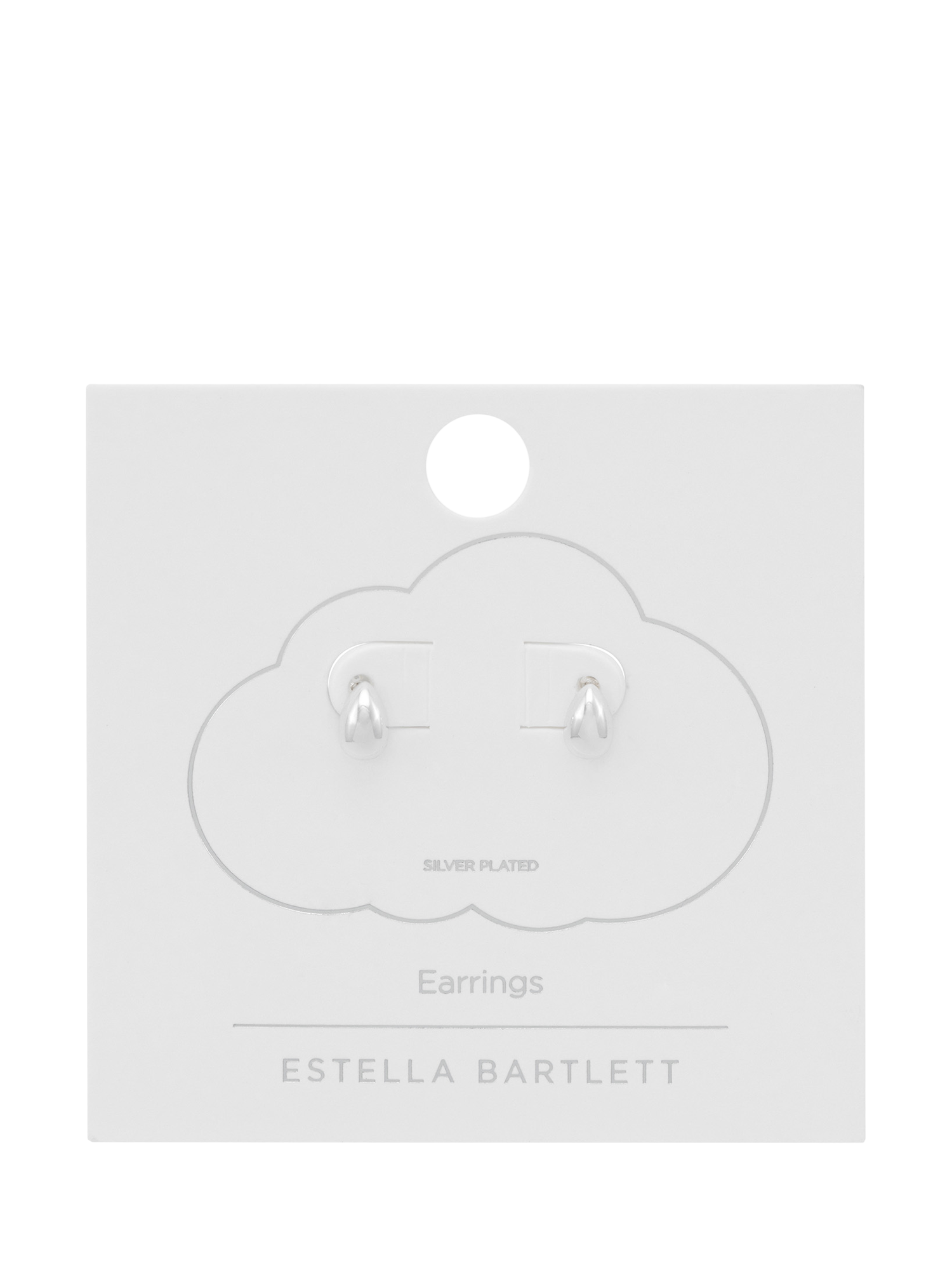 Product image 3 of 3, which shows Estella Bartlett Mini Teardrop Stud Earrings, Silver