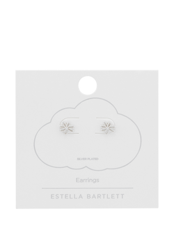 Estella Bartlett Mini Doodle Flower Studs, Silver - view 2, Silver