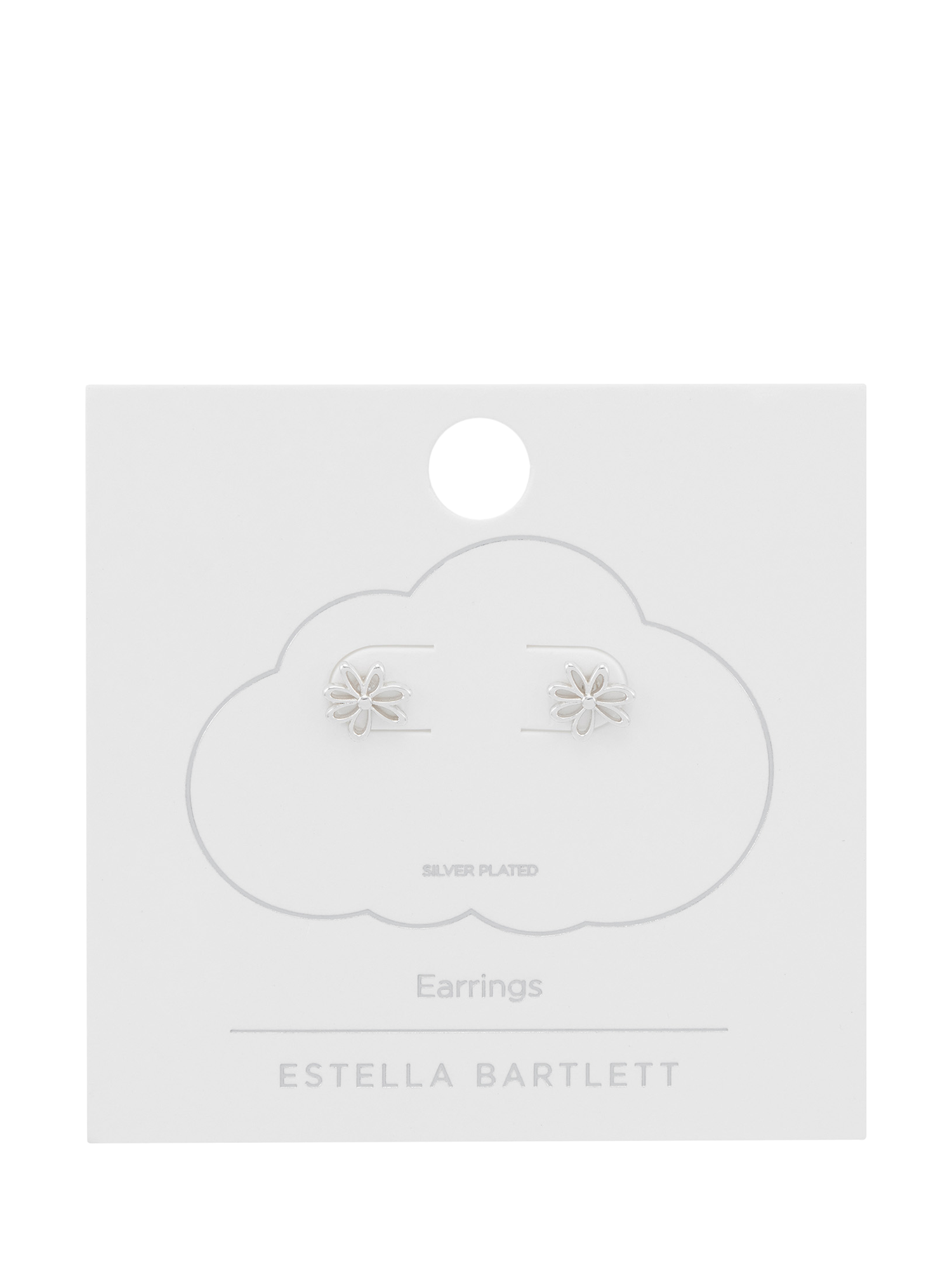 Product image 3 of 3, which shows Estella Bartlett Mini Doodle Flower Studs, Silver