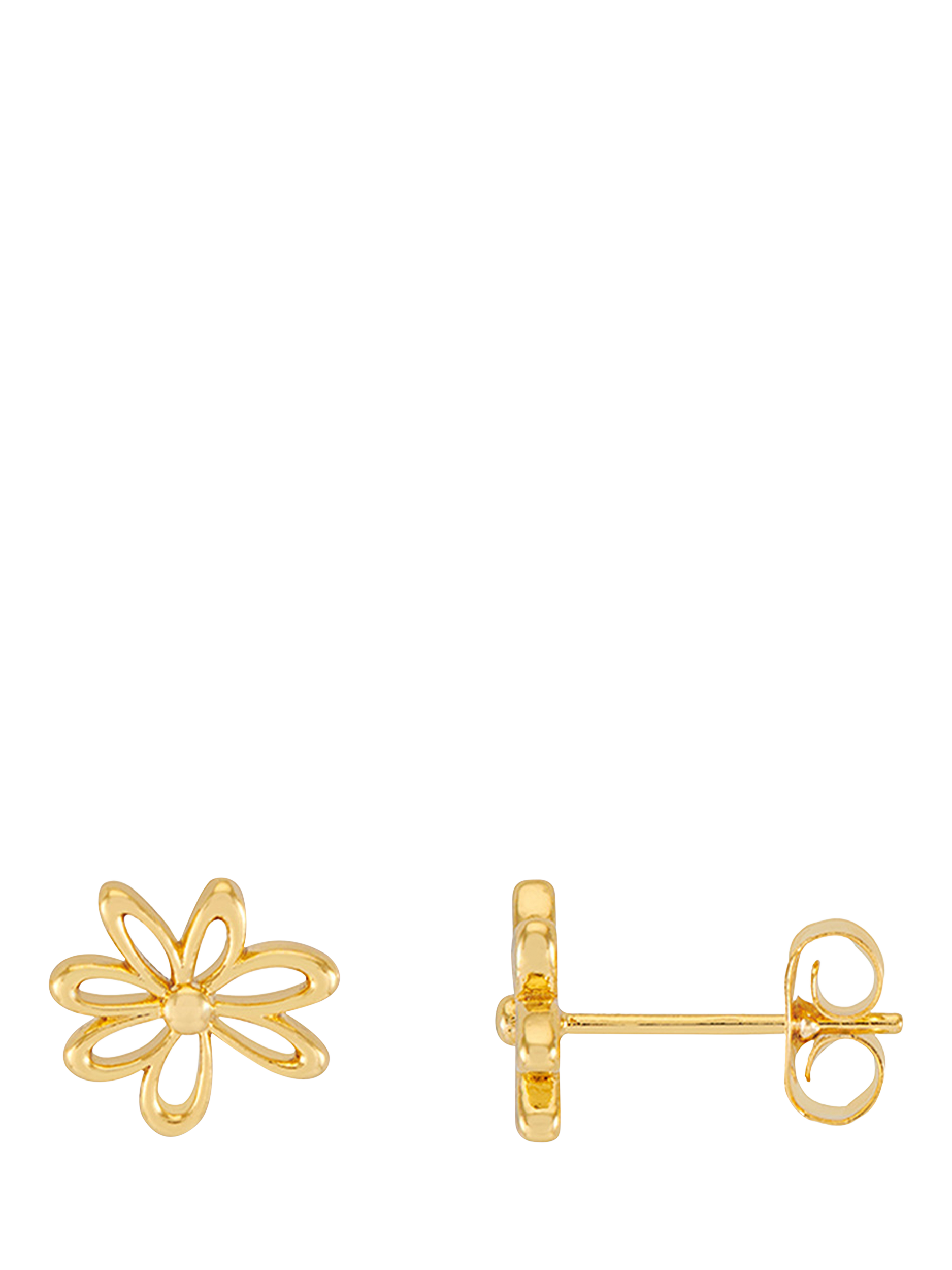 Product image 1 of 3, which shows Estella Bartlett Mini Doodle Flower Studs, Gold